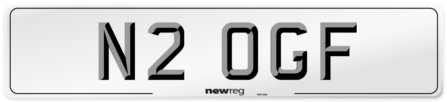 N2 OGF Number Plate from New Reg